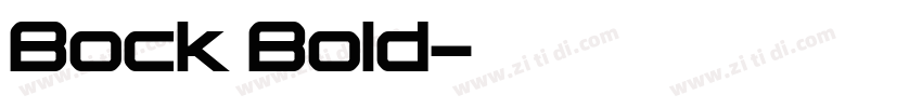 Bock Bold字体转换